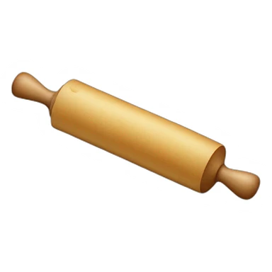 rolling pin, underneath it says "bodenlos" sticker