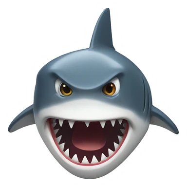 Shocked shark sticker