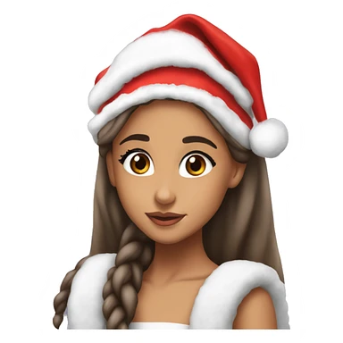 ariana grande with santa hat sticker