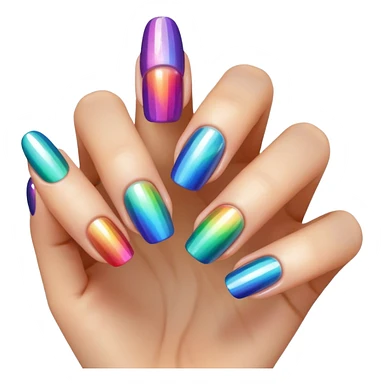 nail art rainbow sticker