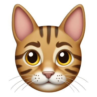 tabby cat with one little ear sticker