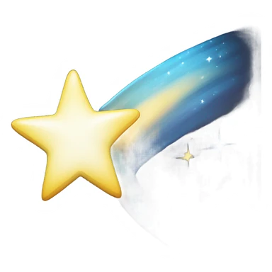 Bright shooting star sticker