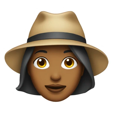 woman face with hat sticker