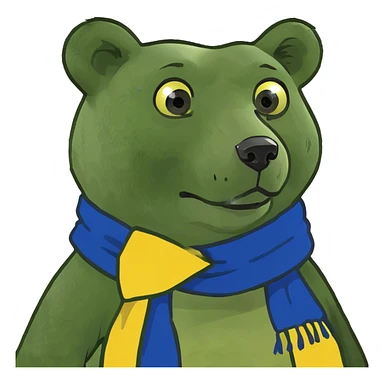 Yellow bear sticker