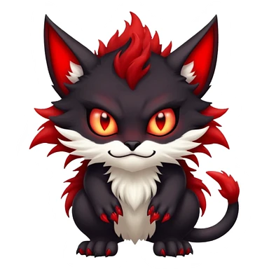 Meowster-Demon-Fakémon-Vernid-Fionbri-hybrid-creature sticker