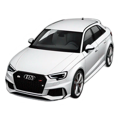 White Audi rs3 facelift taken from the front sticker