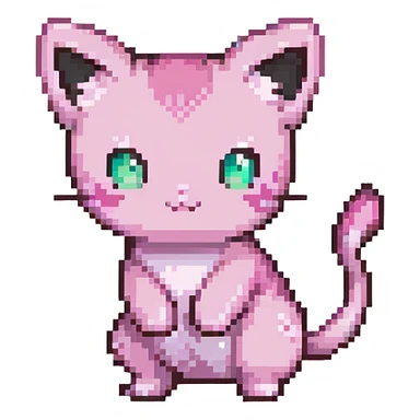 cute pink Mew Pokemon sticker