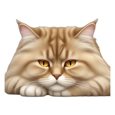 british longhair cat sleeping sticker