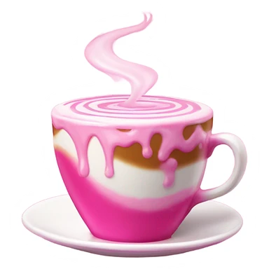 A pink coffee  sticker
