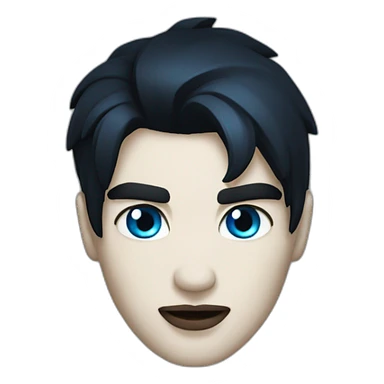 Sexy-vampire-with-blue-eyes-and black hair sticker