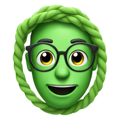 Nerd rope that has green aura sticker