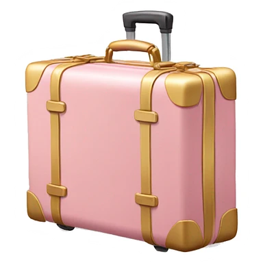 Light pink golden suit case  sticker