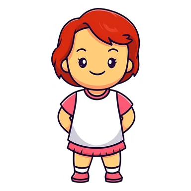 redhead girl smiling happily sticker