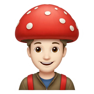 mushroom capped man
 sticker