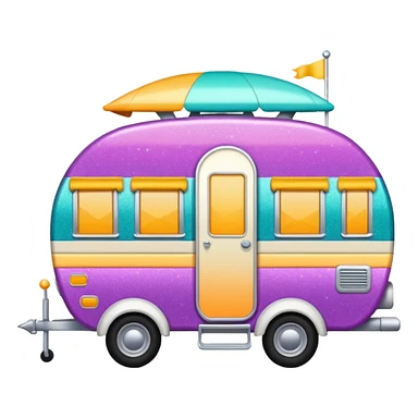 glitter caravan sticker
