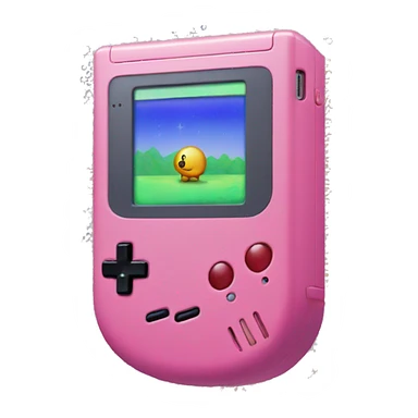 Iridescent Gameboy playing Kirby sticker