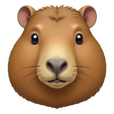 Cinematic Noble Capybara Portrait Emoji, Poised and serene, with a robust, rounded build and a distinctly capybara head featuring a broad, slightly flattened face, short snout and small, rounded ears, covered in soft, earthy fur and gentle, wise eyes, Simplified yet sharp and sophisticated features, highly detailed, glowing with a warm, natural glow, high shine, intelligent and calm, stylized with an air of understated authority, focused and attentive, soft glowing outline, capturing the essence of a watchful and confident capybara guardian that feels as though it could step out of the screen with effortless authority! sticker