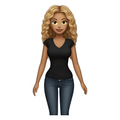 beyonce in black t-shirt sticker
