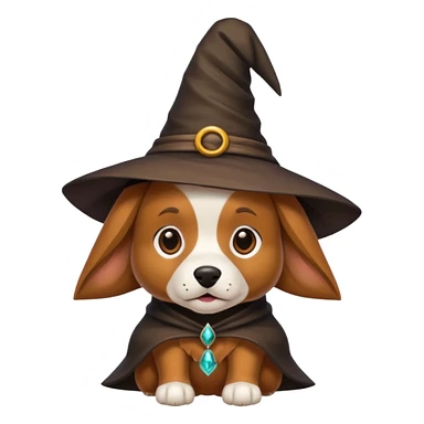 Dog witch sticker
