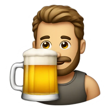 Hommer avec une Biere sticker