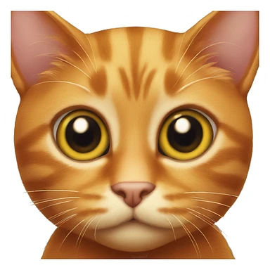Ginger cat with BIG eyes  sticker