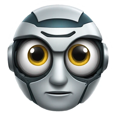 Robot ojos cansados sticker