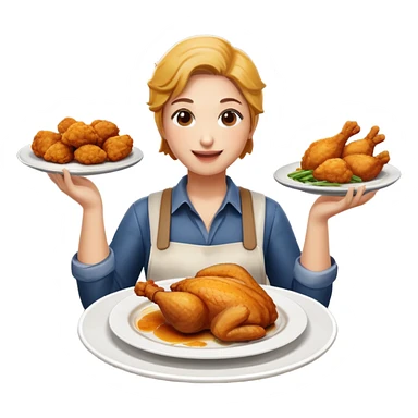 PUBG Victory Winner Winner Chicken Dinner with player celebrating and fried chicken sticker