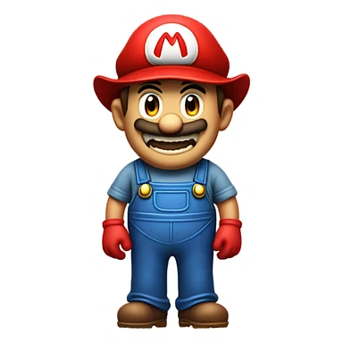 Scary mario sticker