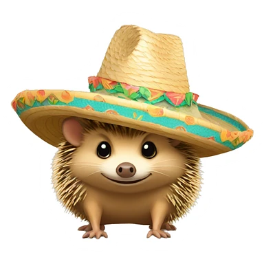 hedgehog in a sambrero  sticker