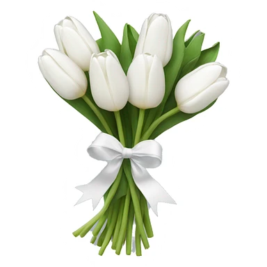 white tulip bouquet  sticker