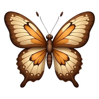 Brown butterfly sticker