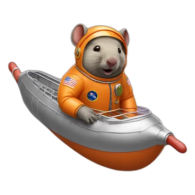 australian astronaut wombats in a boats made of hotdog sausages sticker