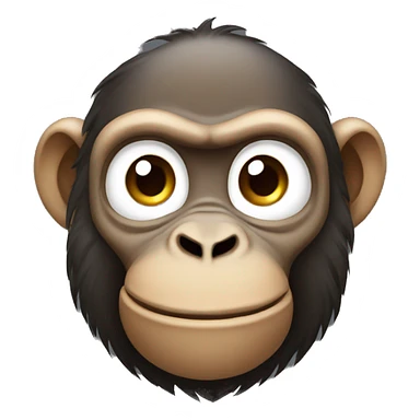 Ape with hands on his cheeks sticker