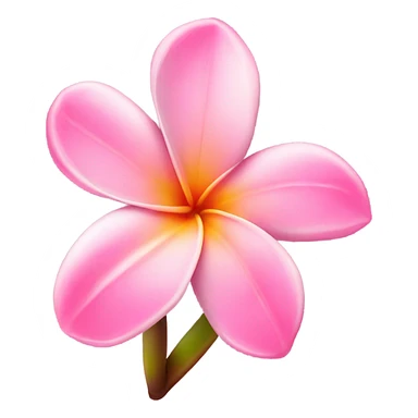 pastel pink frangipani with dark pink spots sticker