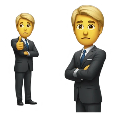 dissapointed man in suit pointing at you sticker