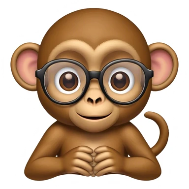 Singe avec des lunettes  sticker