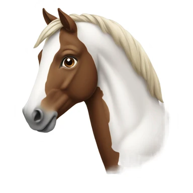 Brown and white horse sticker