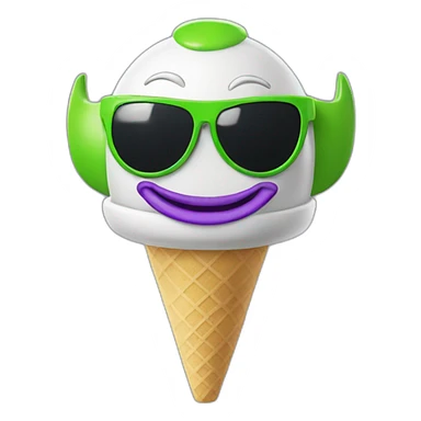 Buzz lightyear with sunglasses eat icecream sticker