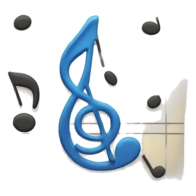 Capital J resembling a musical note inside of a square sticker