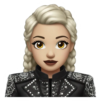 gothic  black ponyhair jacket  sticker