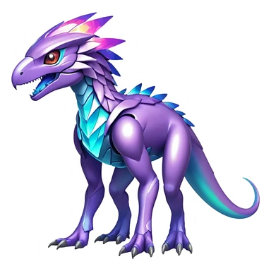 Shiny Futuristic Celestial Magical Ethereal Godly Divine Nebula Fakemon-Pokemon-Digimon-Spectrobes-Raptor-fusion, full body sticker