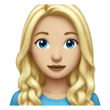 blonde girl blue eyes sticker