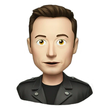 elon musk with money eyes sticker