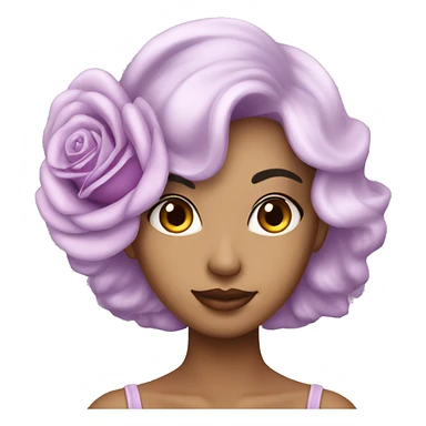 light purple rose coquette  sticker