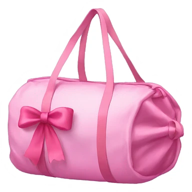 Gym bag with pink bow sticker
