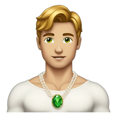 Posh-muscle-boy-with-pearl-necklace-and-green-eyes-and-brown-hair sticker