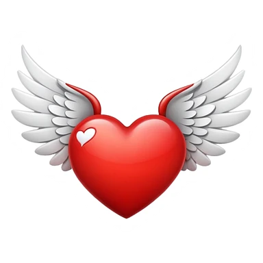 heart with wings sticker