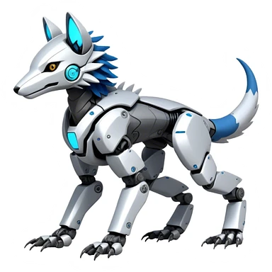 Modern Futuristic Vernid-Sergal-Trico-Protogen-Robot-species by LiLaiRa full body sticker