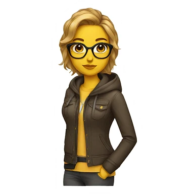 a hawk female designer sticker