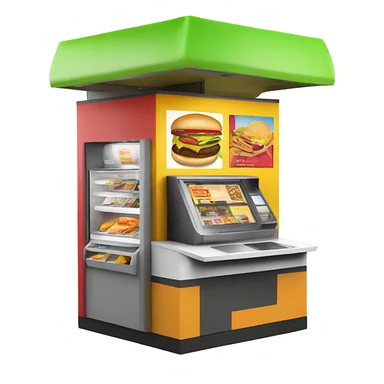 a fastfood kiosk sticker